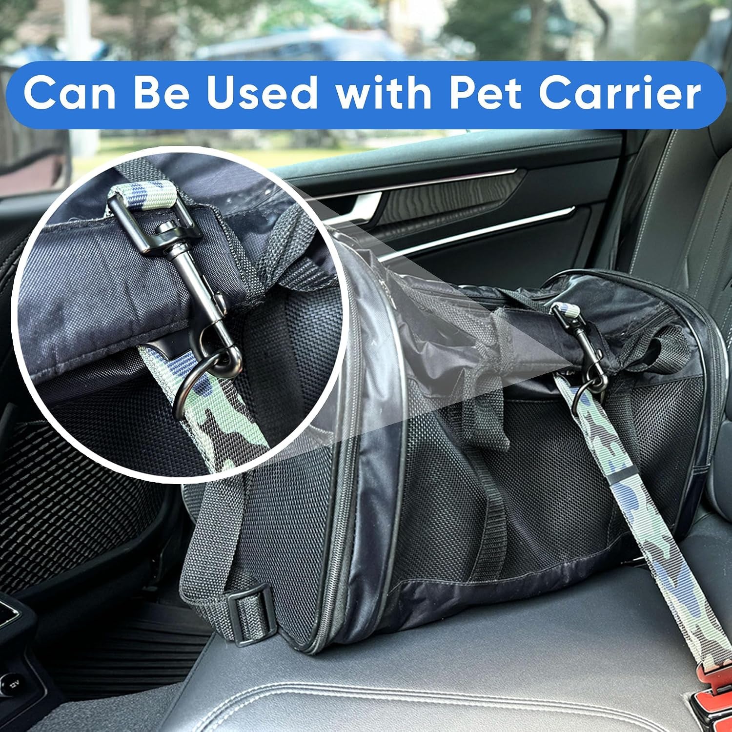 Dog Seat Belt | Pet Safety Seat Belt with Adjustable Strap for Small to Large Dogs | Exceeds Dog Safety Standards | Keep Your Dog Secure in the Car - Teal Car Seat Belt for Dogs